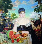 Boris Kustodiev The Merchant Wife oil painting